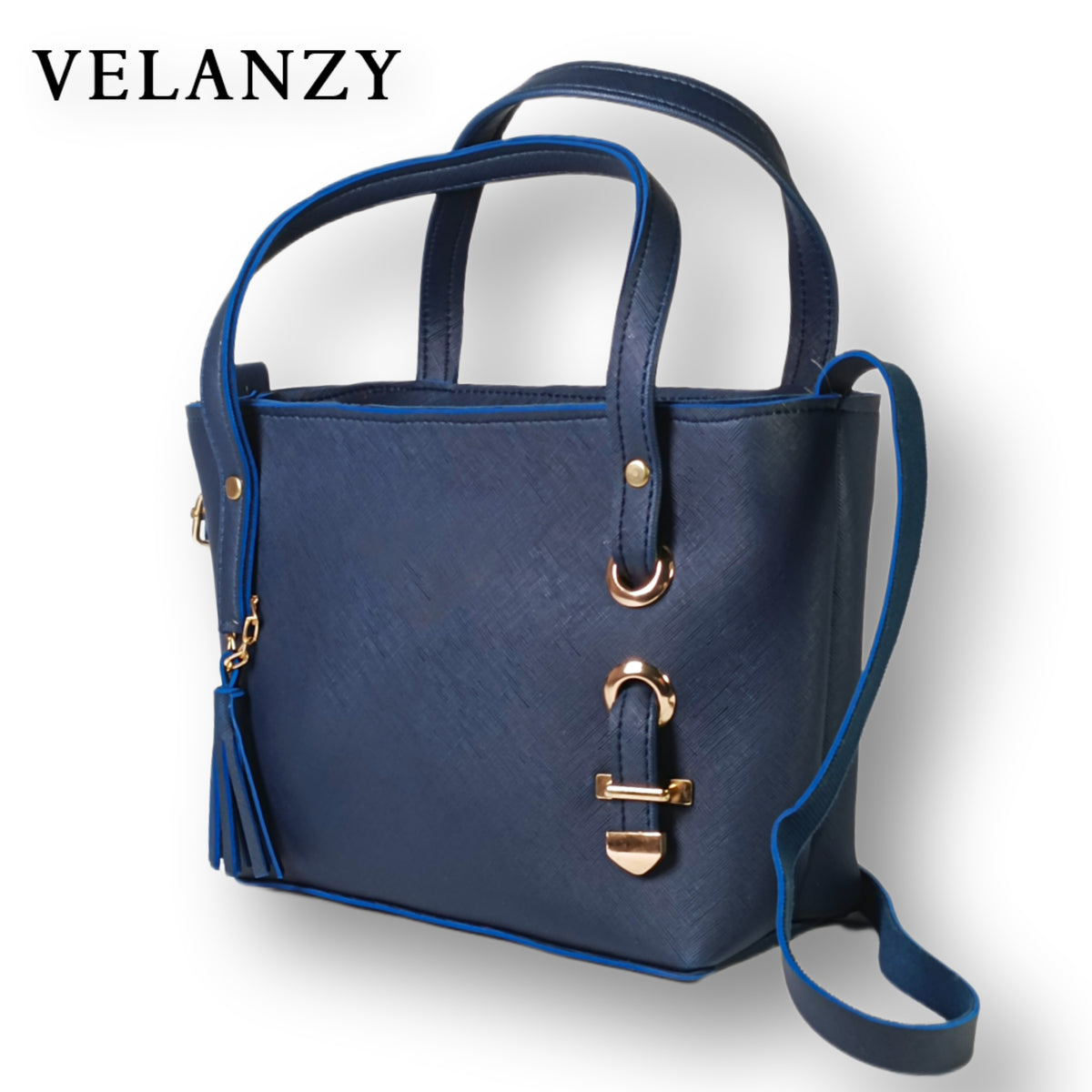 Velanzy Classic Tote – Midnight Sapphire