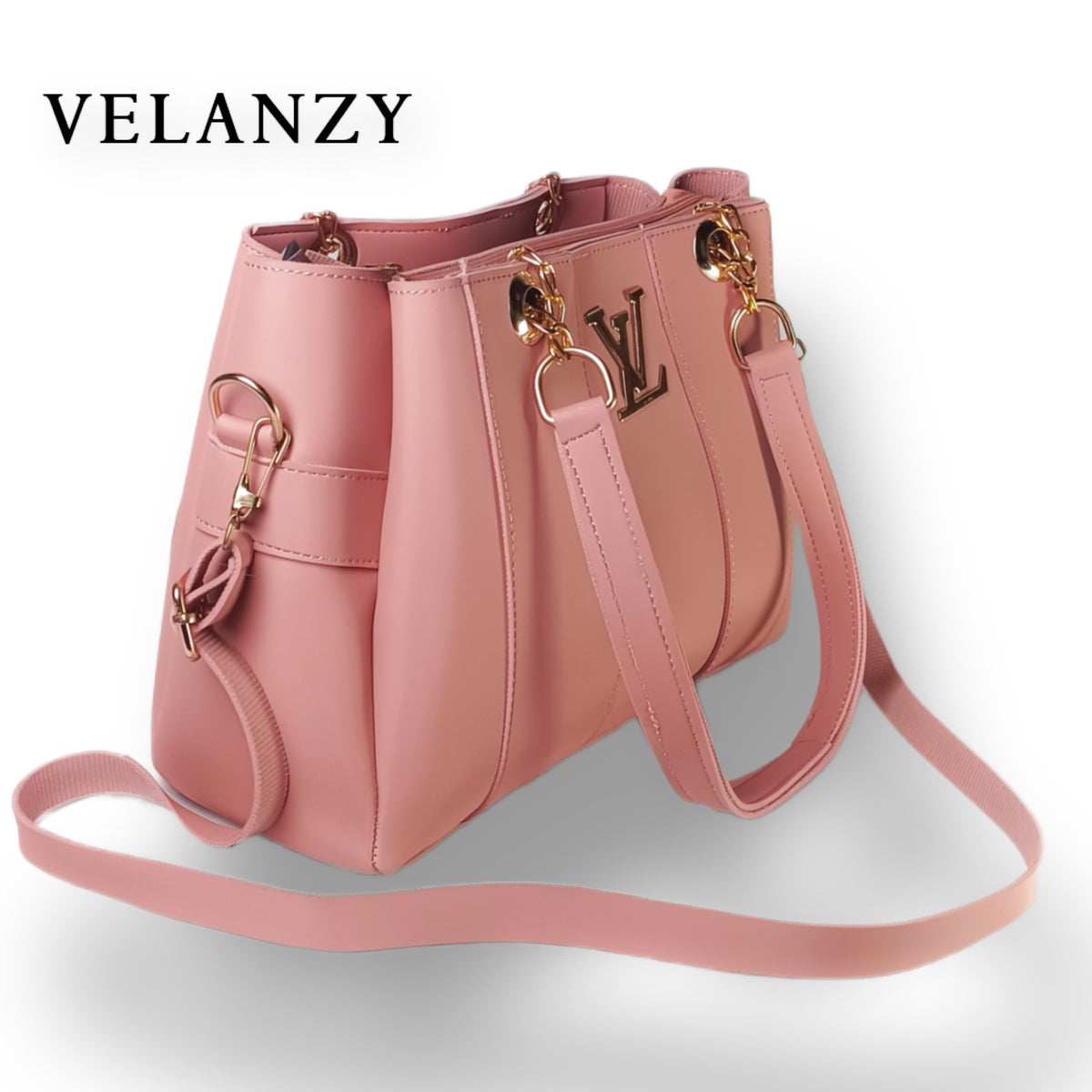 Velanzy Signature Tote – Blush Rose Luxe