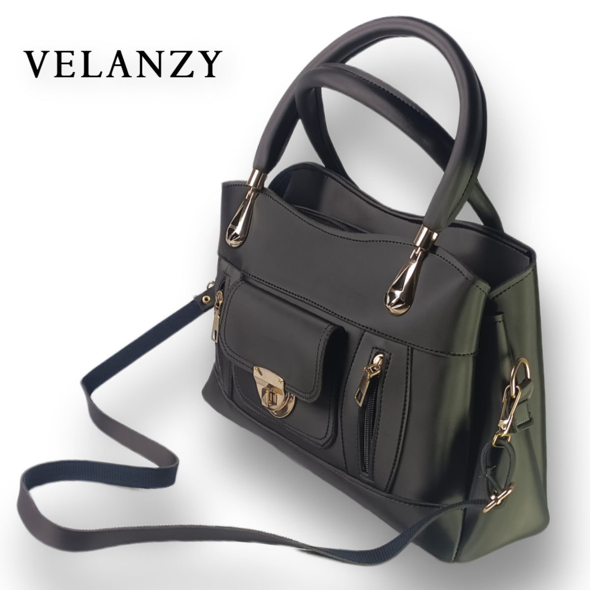 Velanzy Luxe CarryAll – Onyx Black Gloss