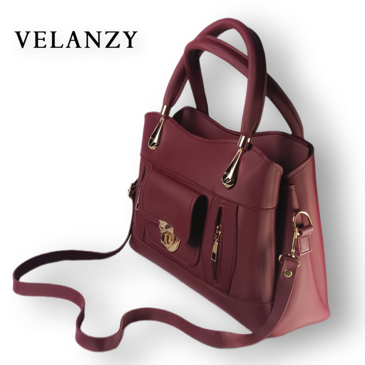 Velanzy Luxe CarryAll – Rosewood Blush Gloss