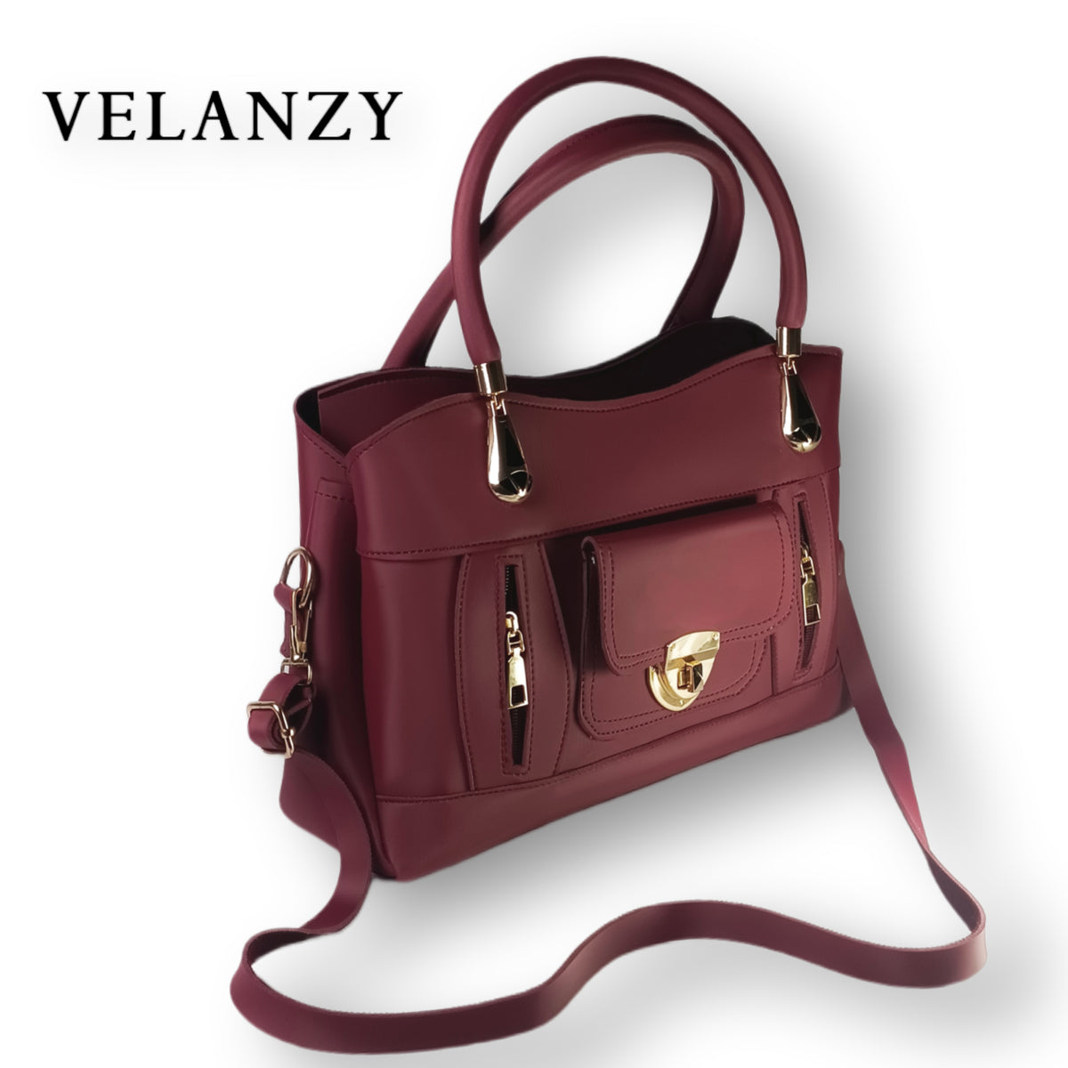 Velanzy Luxe CarryAll – Rosewood Blush Gloss